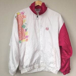 Vintage Retro Color Block Windbreaker